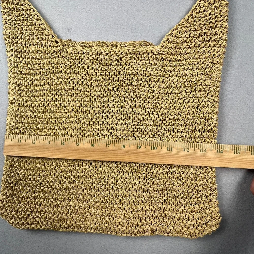 Beach‎ Tote Straw Knit Shoulder Bag Womens Tan Woven Boho Summer Vacation Travel